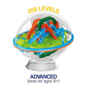 MindBender 3D Gravity Maze toy with metal ball navigating checkpoints for kids aged 6+