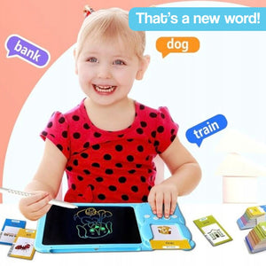 SmartTrace Multi-Sensory Learning Experience drawing board with LCD screen and vocabulary cards for kids aged 3+