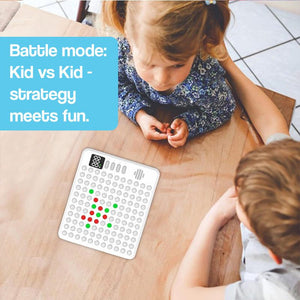 BrainBuzz AI Battle 9-in-1 smart LED game board for kids with AI opponent and multiple classic games
