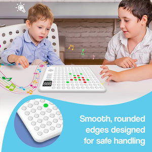 BrainBuzz AI Battle 9-in-1 LED game board for kids with AI opponent and multiple classic games