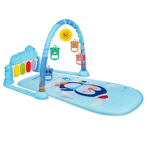 Baby Foot-Piano Fitness Rack for newborns with hanging rattles and colorful keys