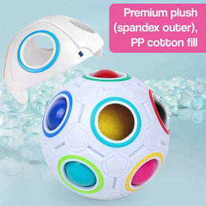 RainbowMatch STEM Brain Puzzle Ball colorful fidget toy for kids learning and travel