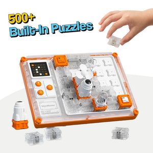 STEM circuit puzzle board with astronaut light, fan, and projector for kids ages 3+