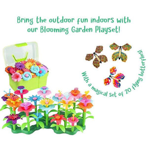 Educational garden building flower toy set for kids fostering creativity and motor skills development