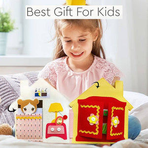 My Small Room Montessori interactive multi-activity quiet book for kids development and screen time reduction