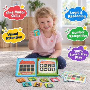 Magnetic Animal House Matching Game