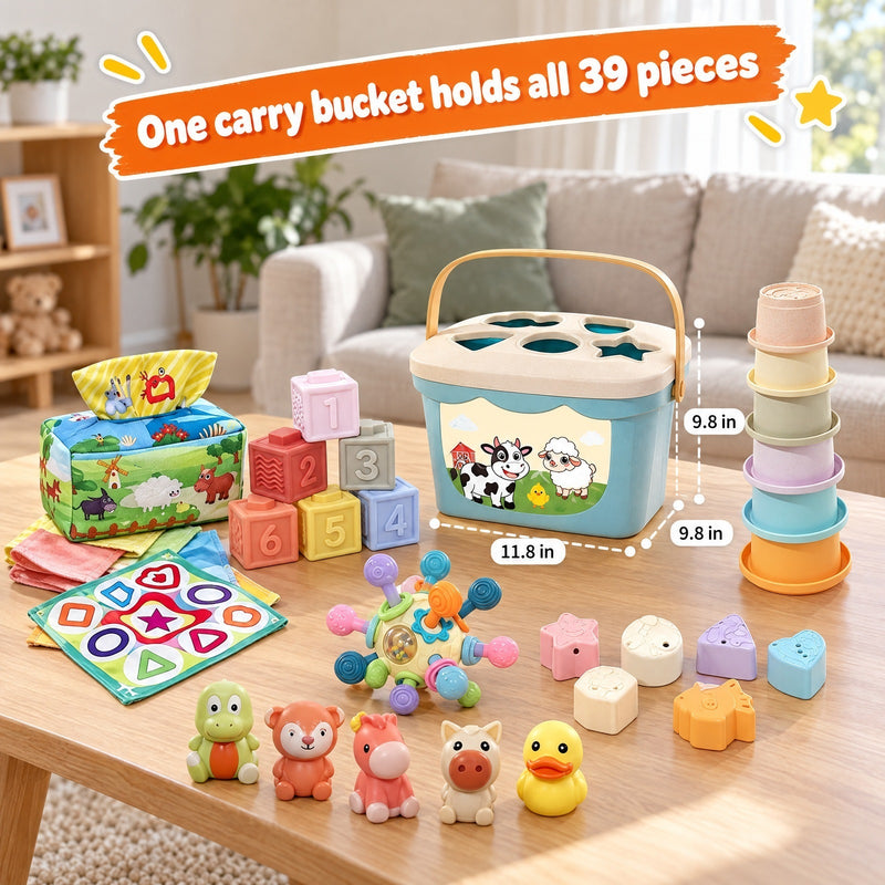 6-in-1 Soft Baby Learning Toy Set