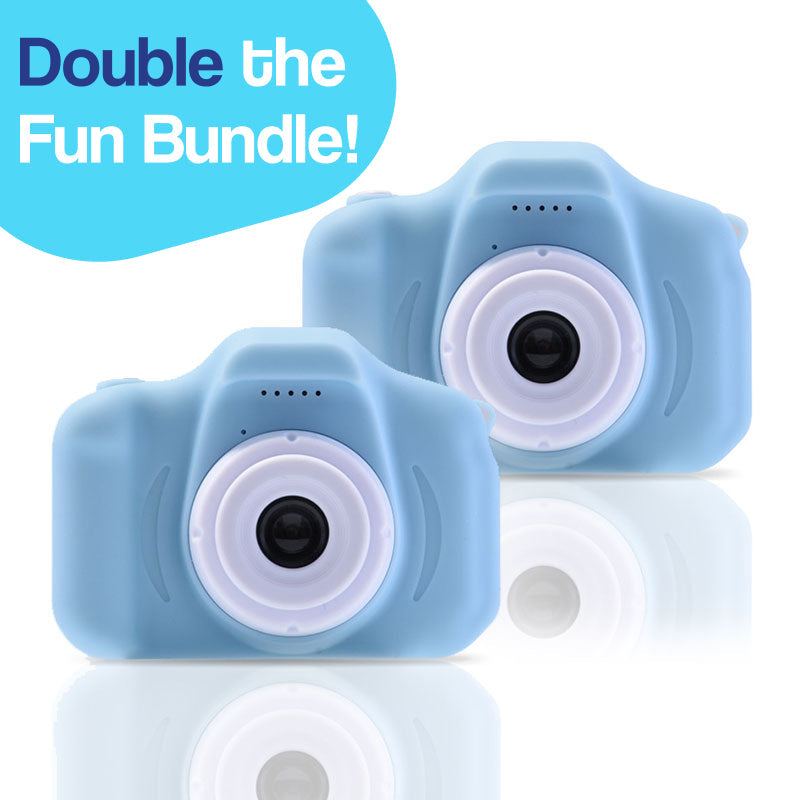 LittleLens Kids Camera Halloween Collection double bundle in blue, lightweight, safe, and kid-friendly design for creative play and easy outdoor use.