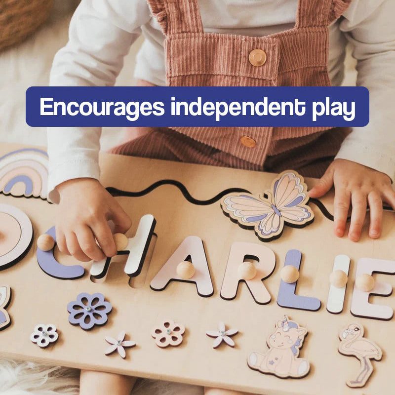 Custom Name Montessori Wooden Board - Halloween Collection