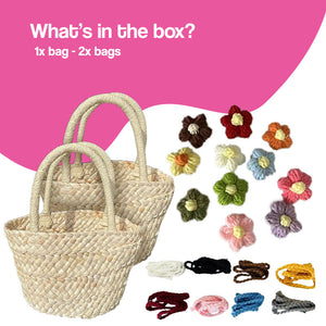 Customizable Straw Bag Bundle