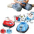 CrashPop Racers remote control battle cars with pop-up drivers and two remotes for kids' indoor play
