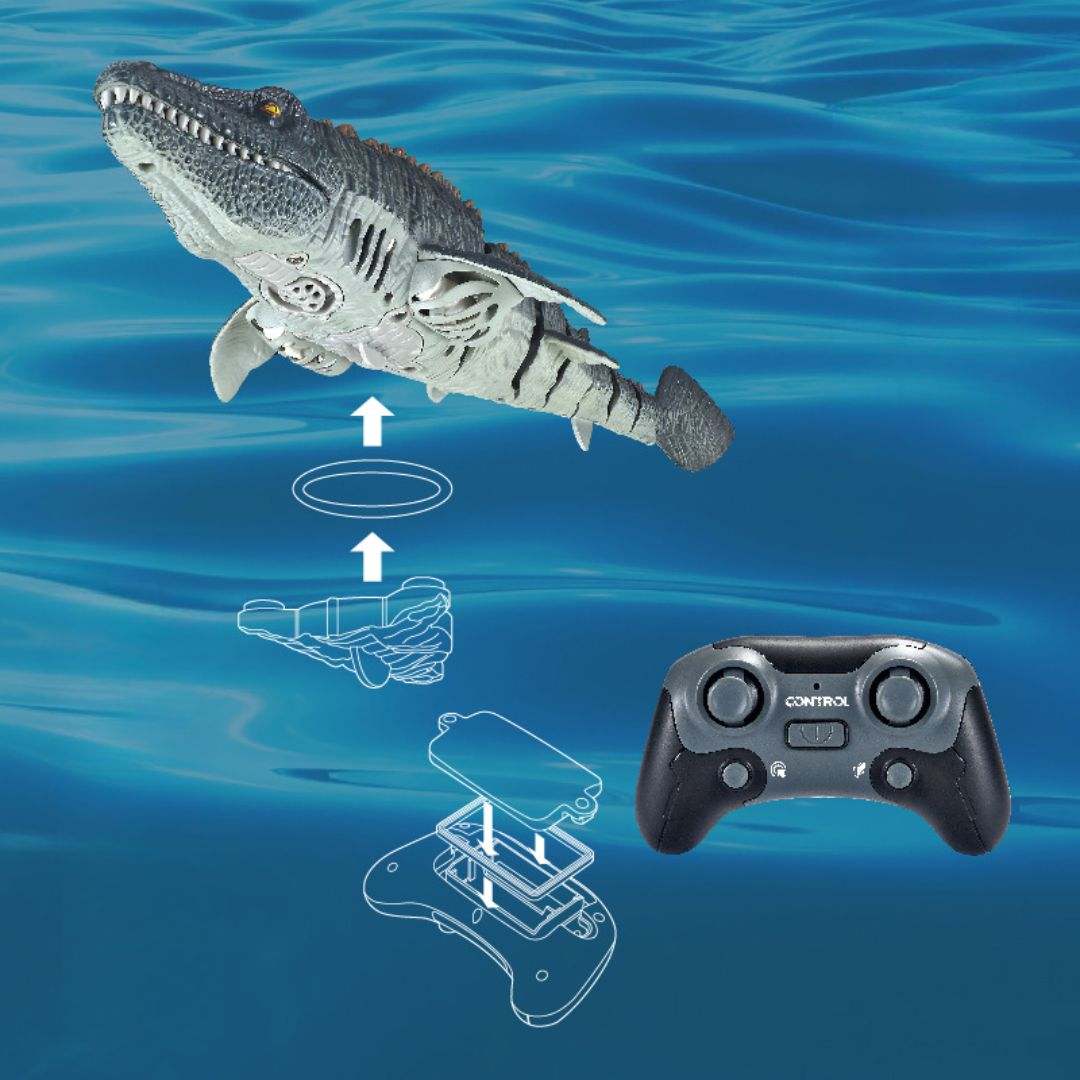 Remote Control Mosasaurus Toy Boat - Little Learners Toys