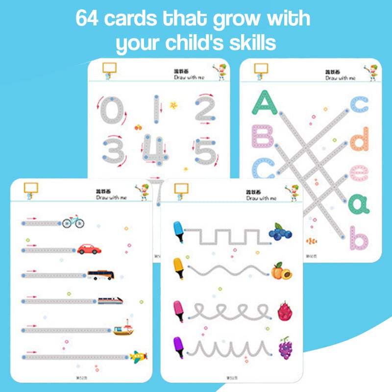TraceMaster Toddler Writing Reusable Cards