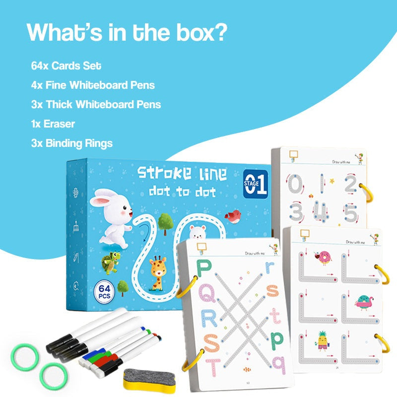 TraceMaster Toddler Writing Reusable Cards