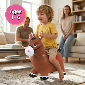 My First Bouncy Pet thick burst-resistant PVC inflatable hopper toy for toddlers with easy-grip handles and included pump