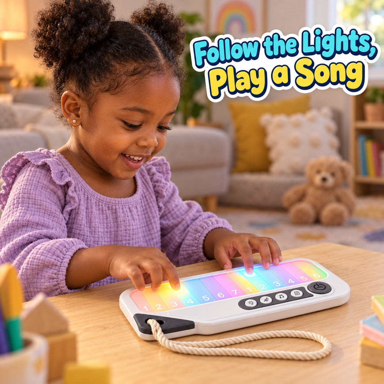 Rainbow Light-Up Pocket Piano