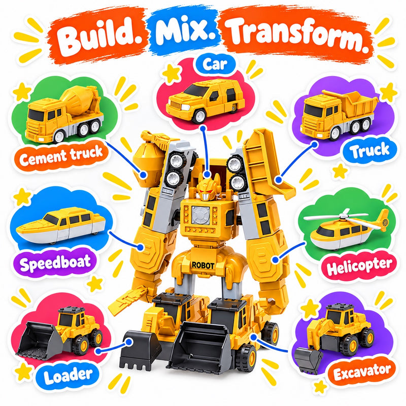 Click & Snap Magnetic Transformer Construction Set