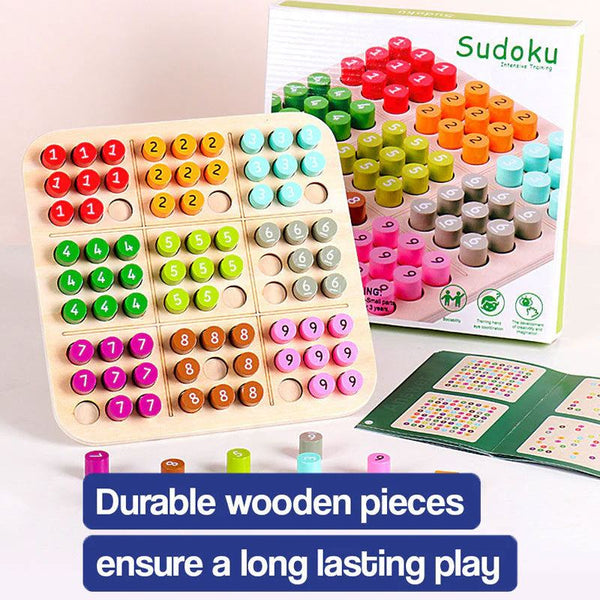 Wooden Sudoku Color and Number Memory Board - Little Learners Toys