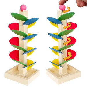 Wooden Tree Marble Ball Run Track