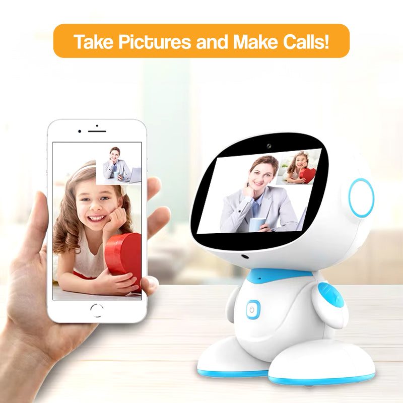 AI-powered STEM learning robot with interactive screen, video call, and educational features for kids aged 6+