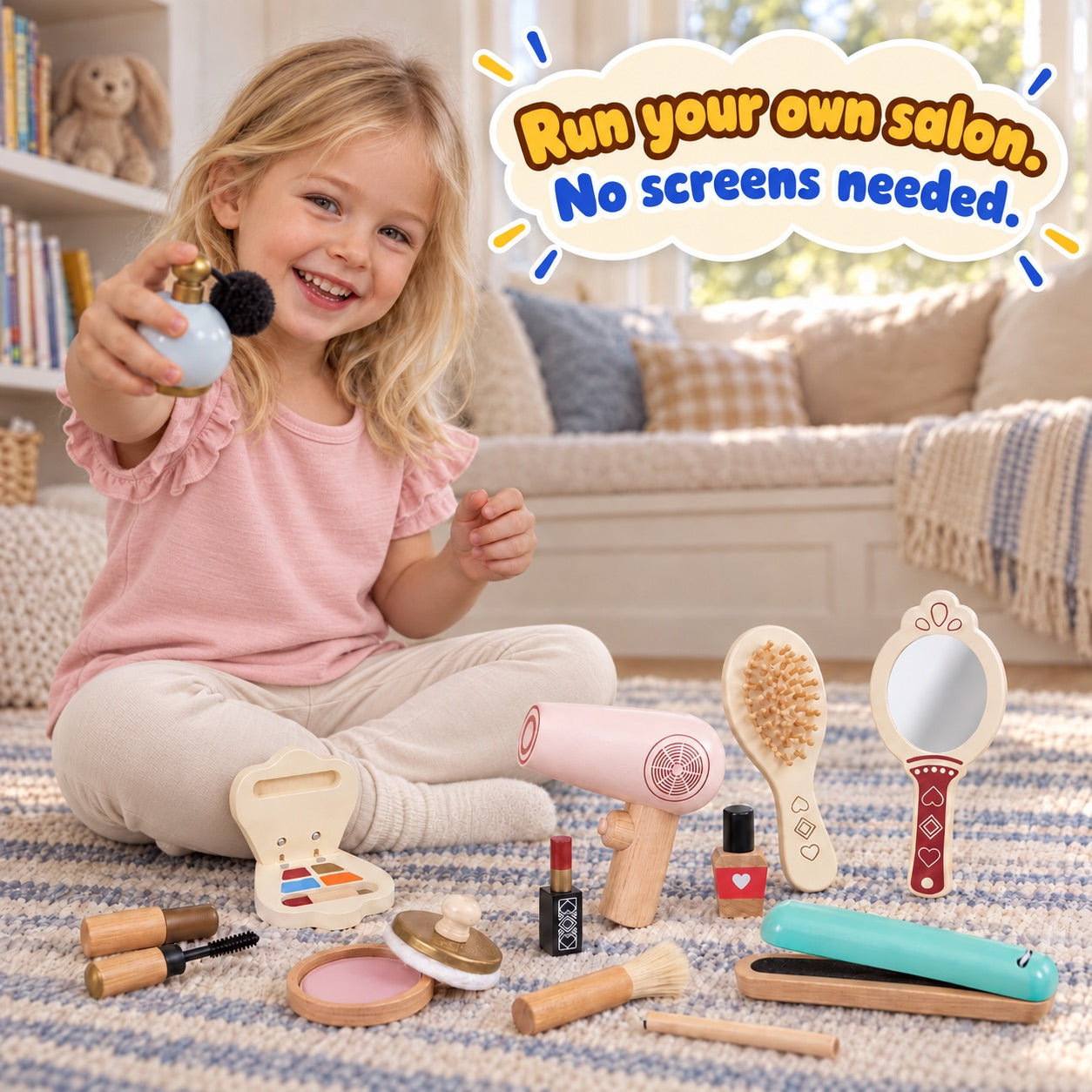 Wooden Pretend Play Makeup Set