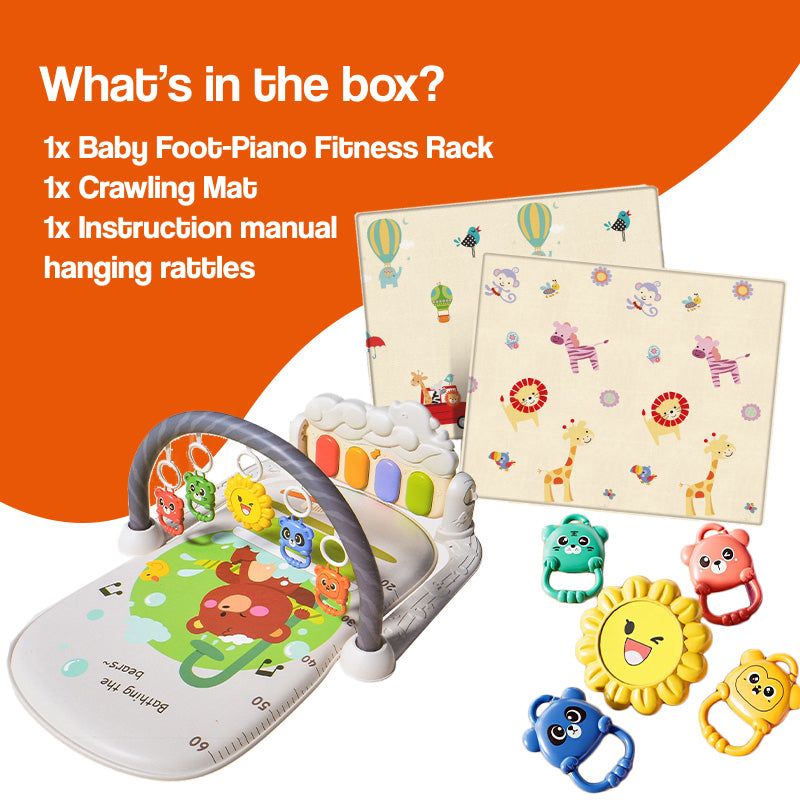 Baby Foot-Piano Fitness Rack for Newborns