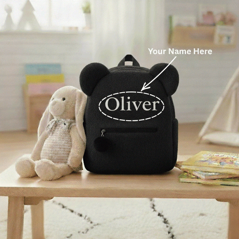 Custom Name Teddy Bear Backpack