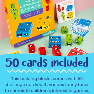 Expression Puzzle Building Blocks Game