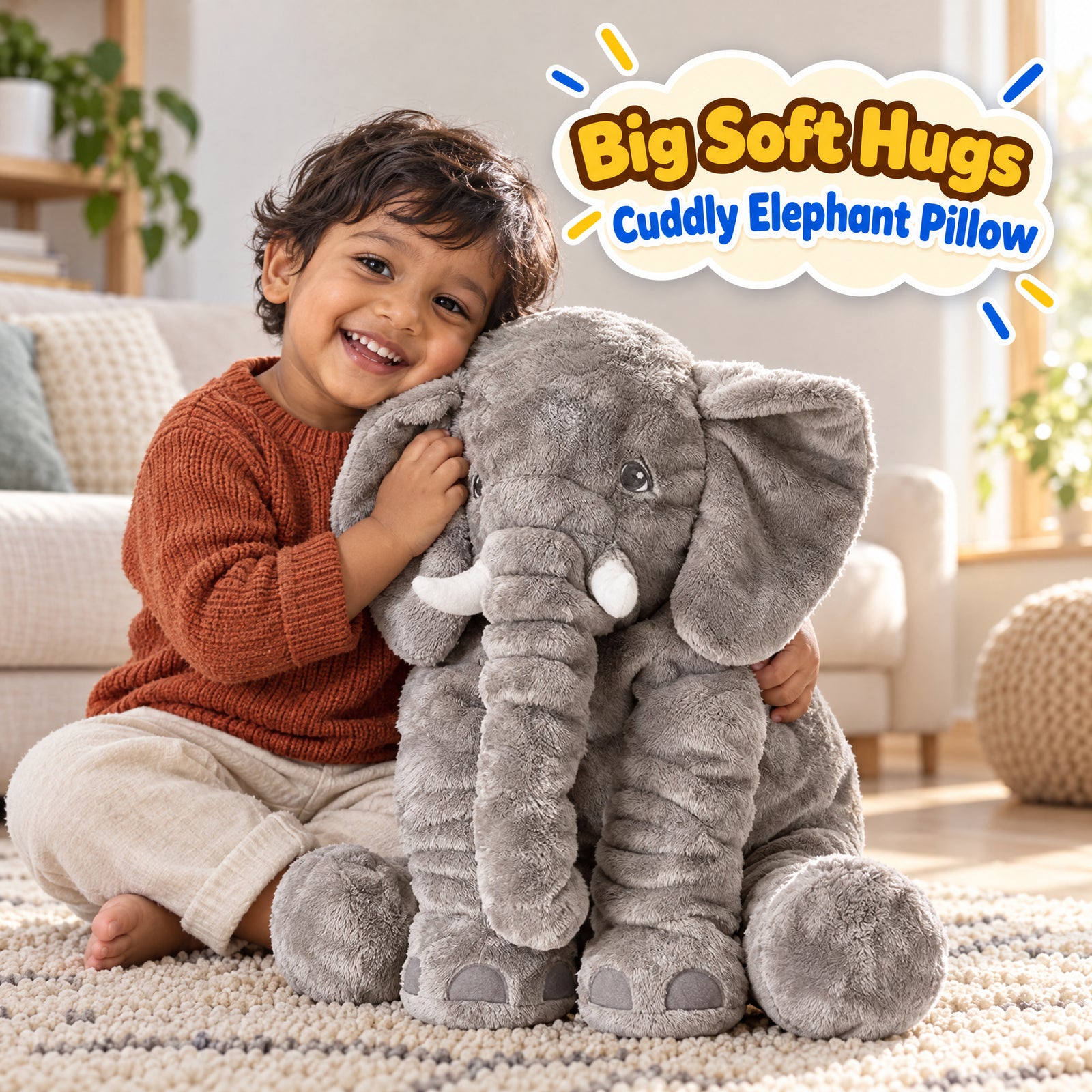 Elephant Baby Pillow