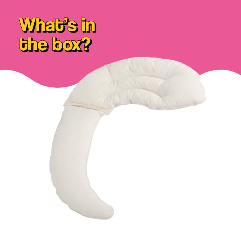 Little Moon Baby Pillow crescent-shaped infant pillow with soft U-groove and crescent tail for ages 0-5