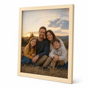 Custom Photo Wooden Puzzle with Solid Wood Frame