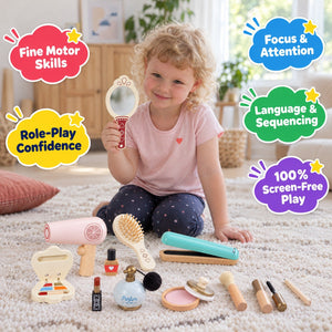 Wooden Pretend Play Makeup Set