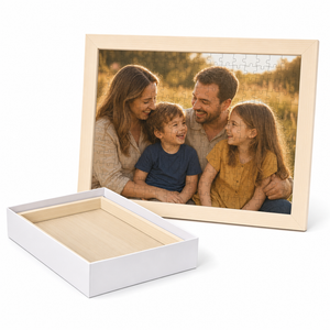Custom Photo Wooden Puzzle with Solid Wood Frame