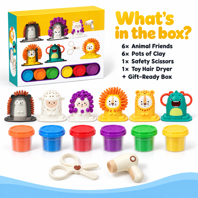 Animal Barber Clay Play Set