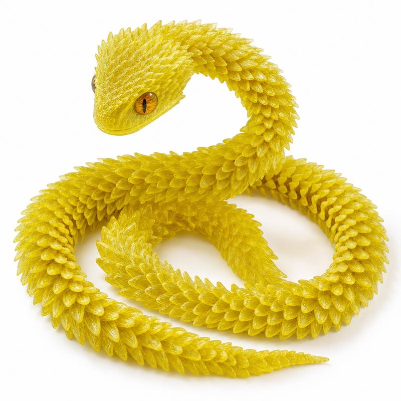 Articulated 3D-Printed Viper Snake