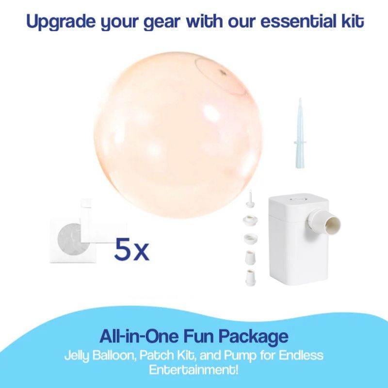 Giant Jelly Balloon Ball inflatable with pump and patch kit for outdoor fun and active play