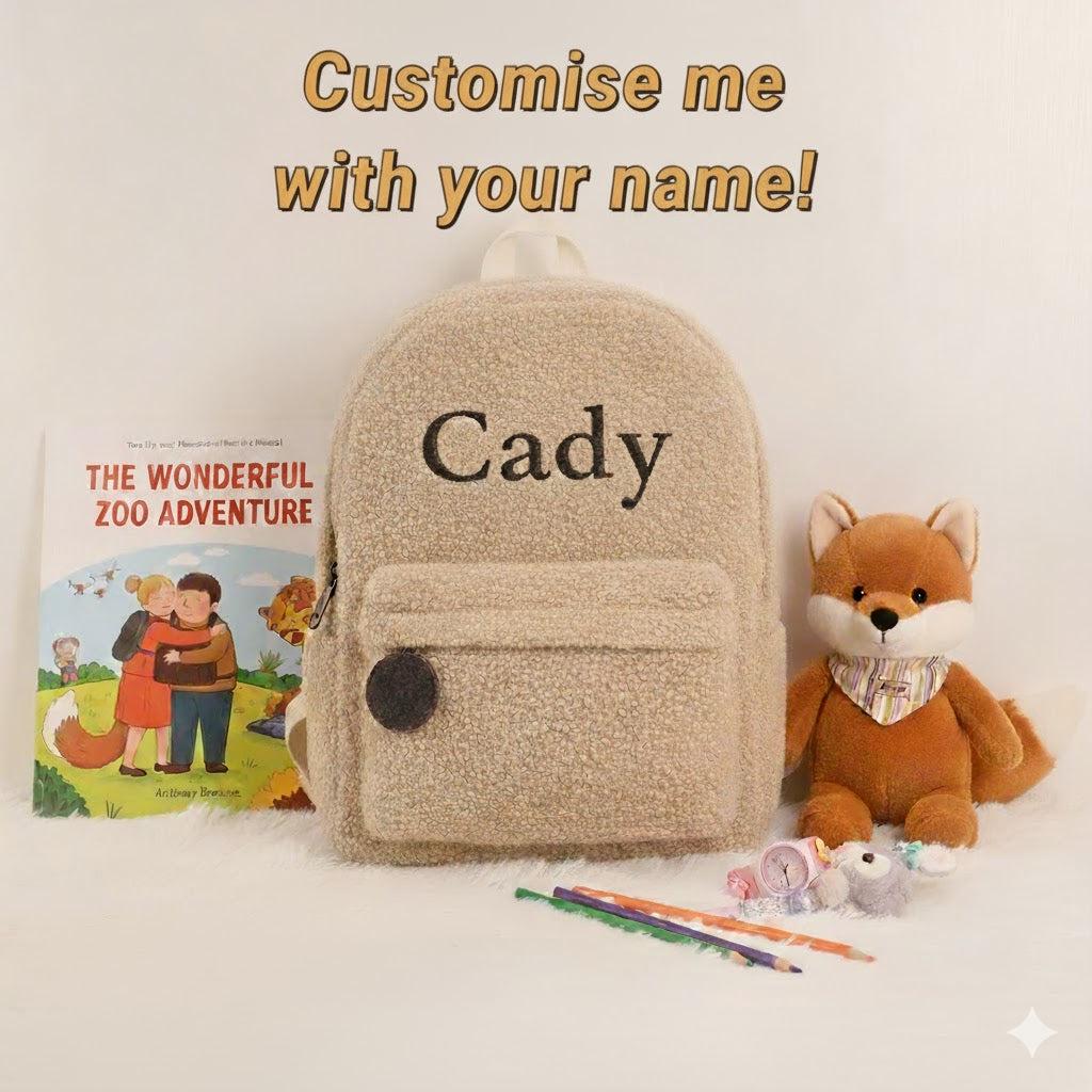 Teddy Buddy Custom Name Backpack