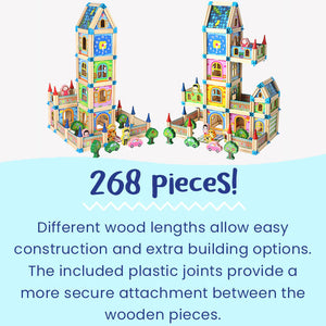 Wooden Building Blocks Castle