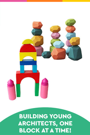 Wooden Stones Stacking Toy