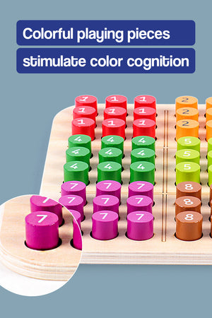 Wooden Sudoku Color and Number Memory Board