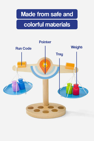 Wooden Educational Math Balance Scale Toy