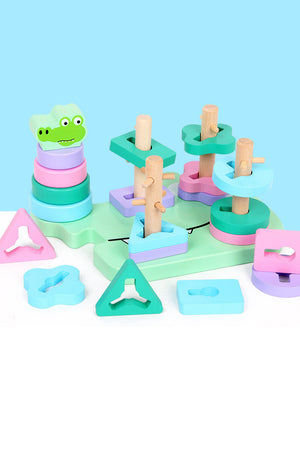 Cute Animal Shape-Pairing Geometric Blocks